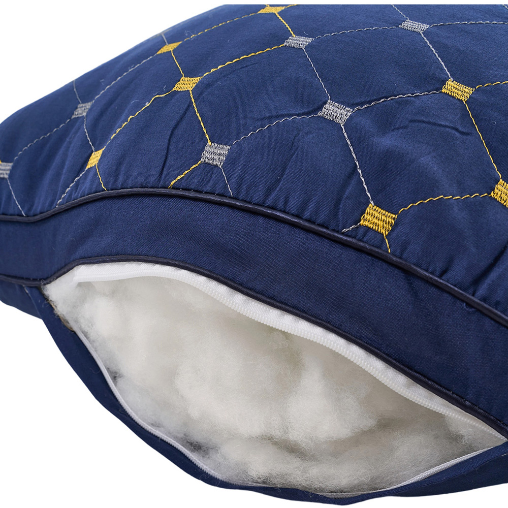 Living and Home Dark Blue Geometric Polyester Supportive Pillow Insert 74 x 48cm Image 4