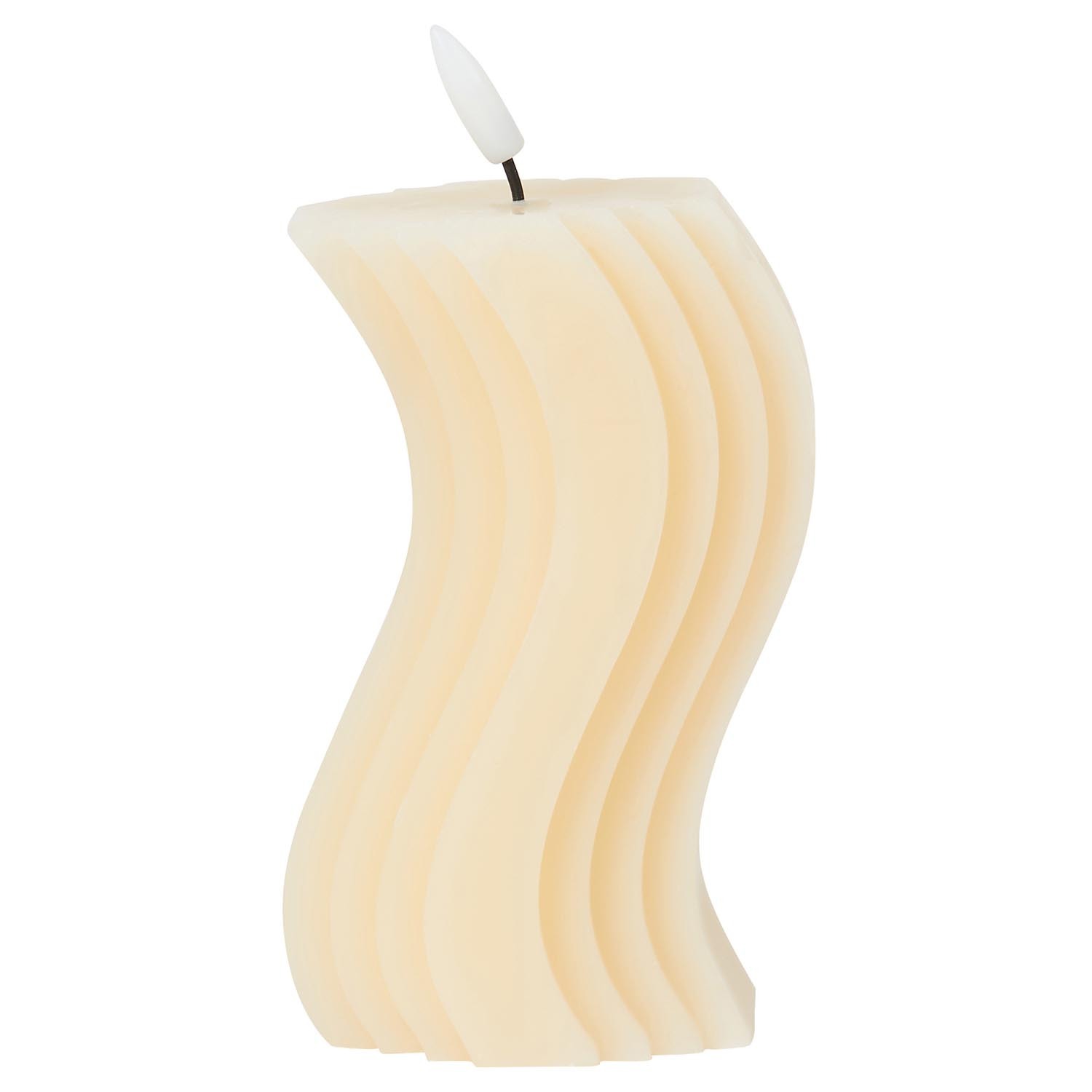 Wavy LED Candle - Cream Image 1