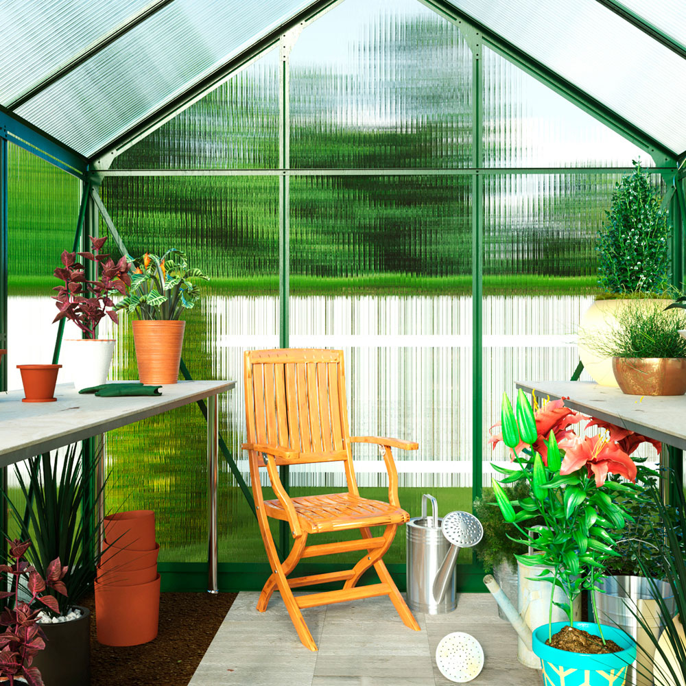 Garden Gear Grey 6.2 x 6.2ft Greenhouse Image 6