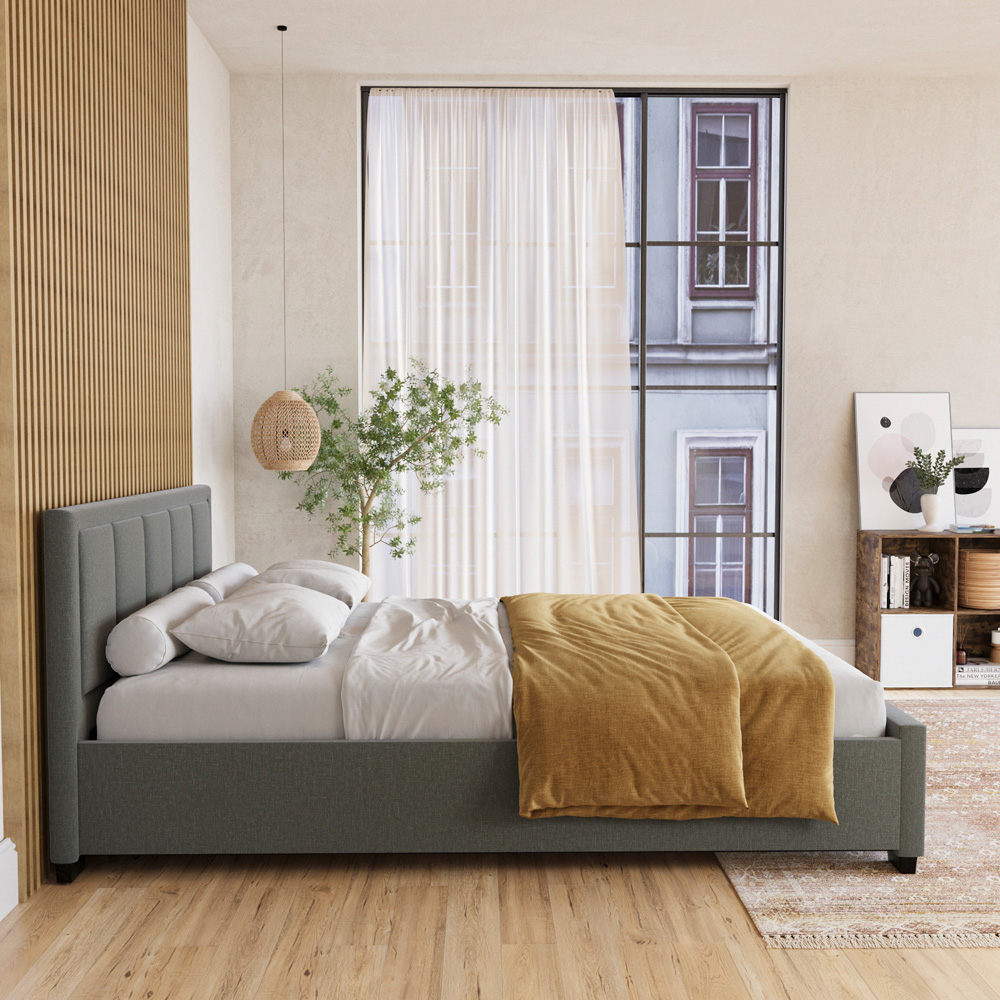 Vida Designs Vanita Double Light Grey Bed Frame Image 5