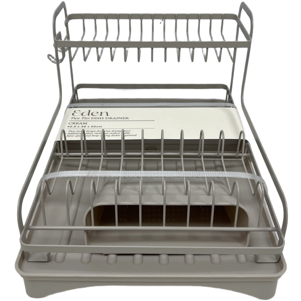 Eden 2 Tier Dish Drainer Cream Image 3