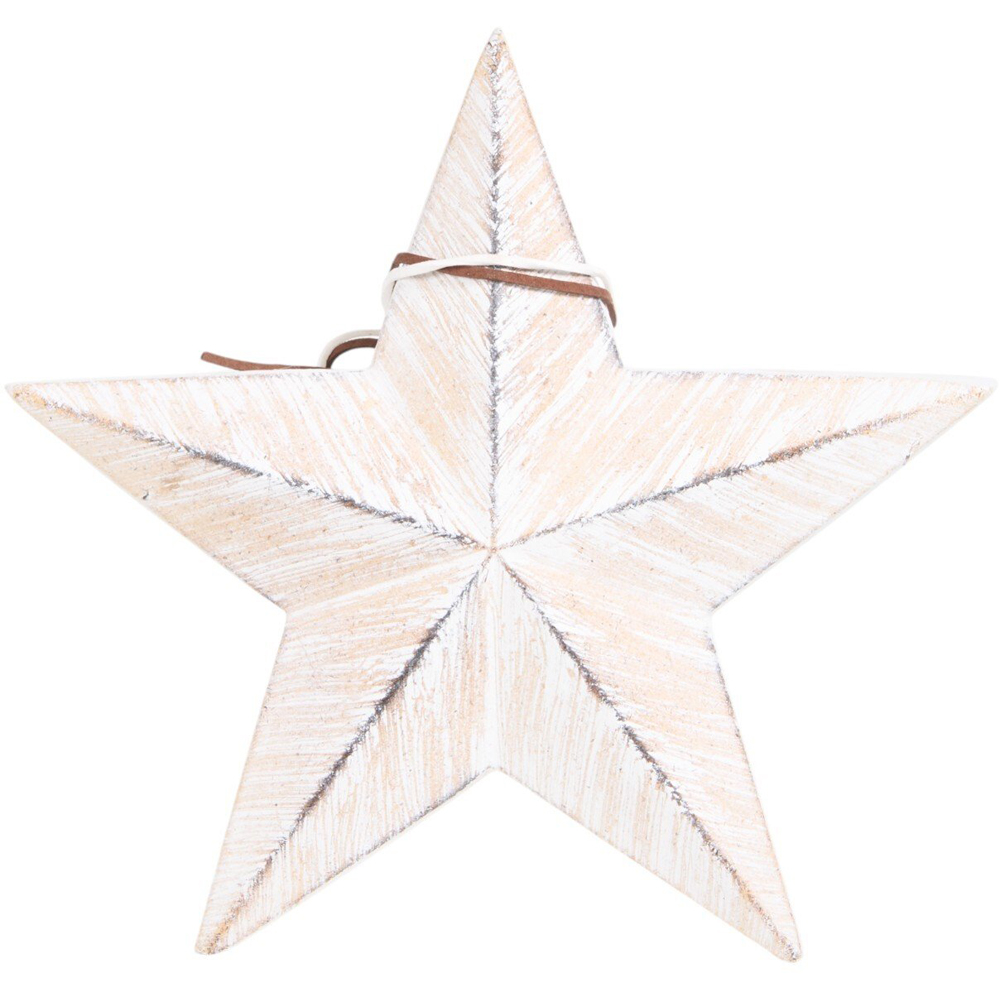Scandi Star Decoration White Image 3