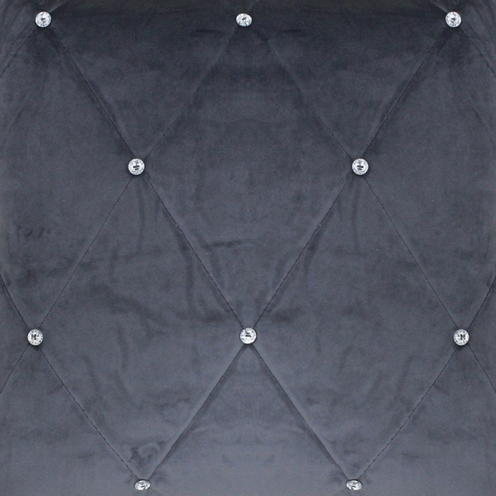 Paoletti New Diamante Pewter Quilted Cushion Image 3