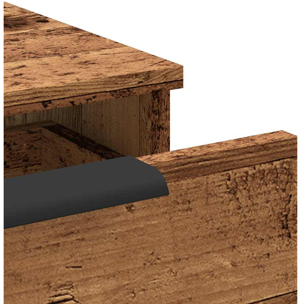 vidaXL 2 Drawer Old Wood Wall Cabinet Image 8