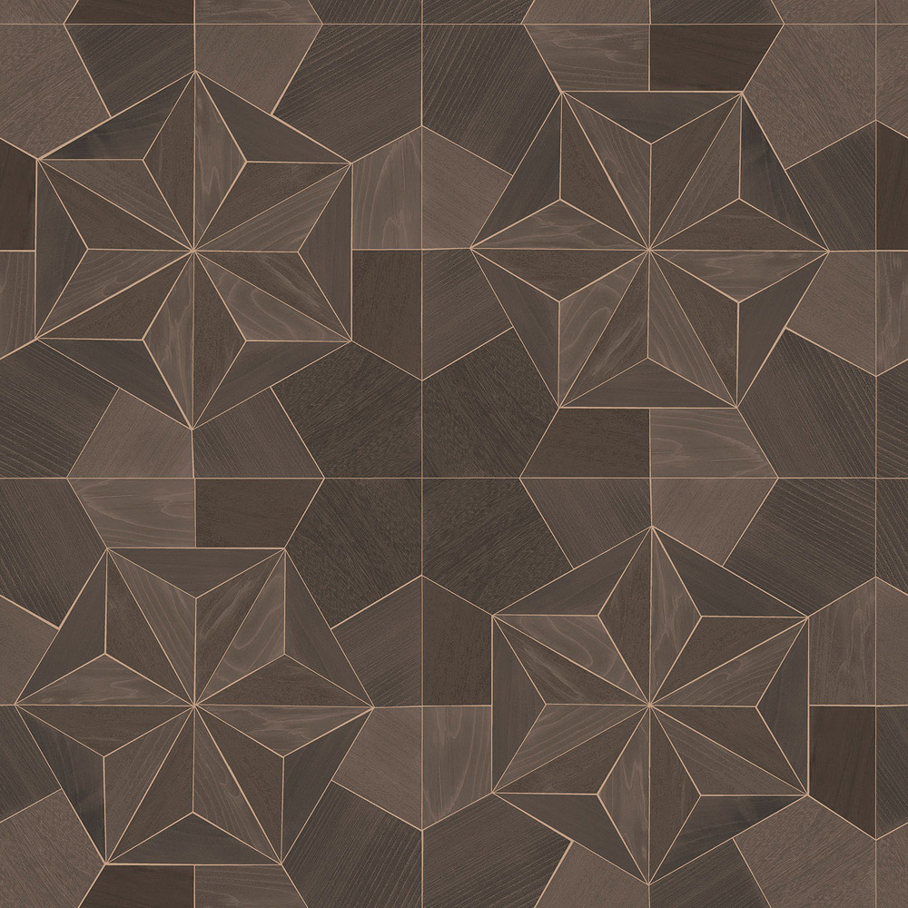 Galerie Organic Textures Stars On Wooden Tiles Brown Gold Wallpaper Image 1