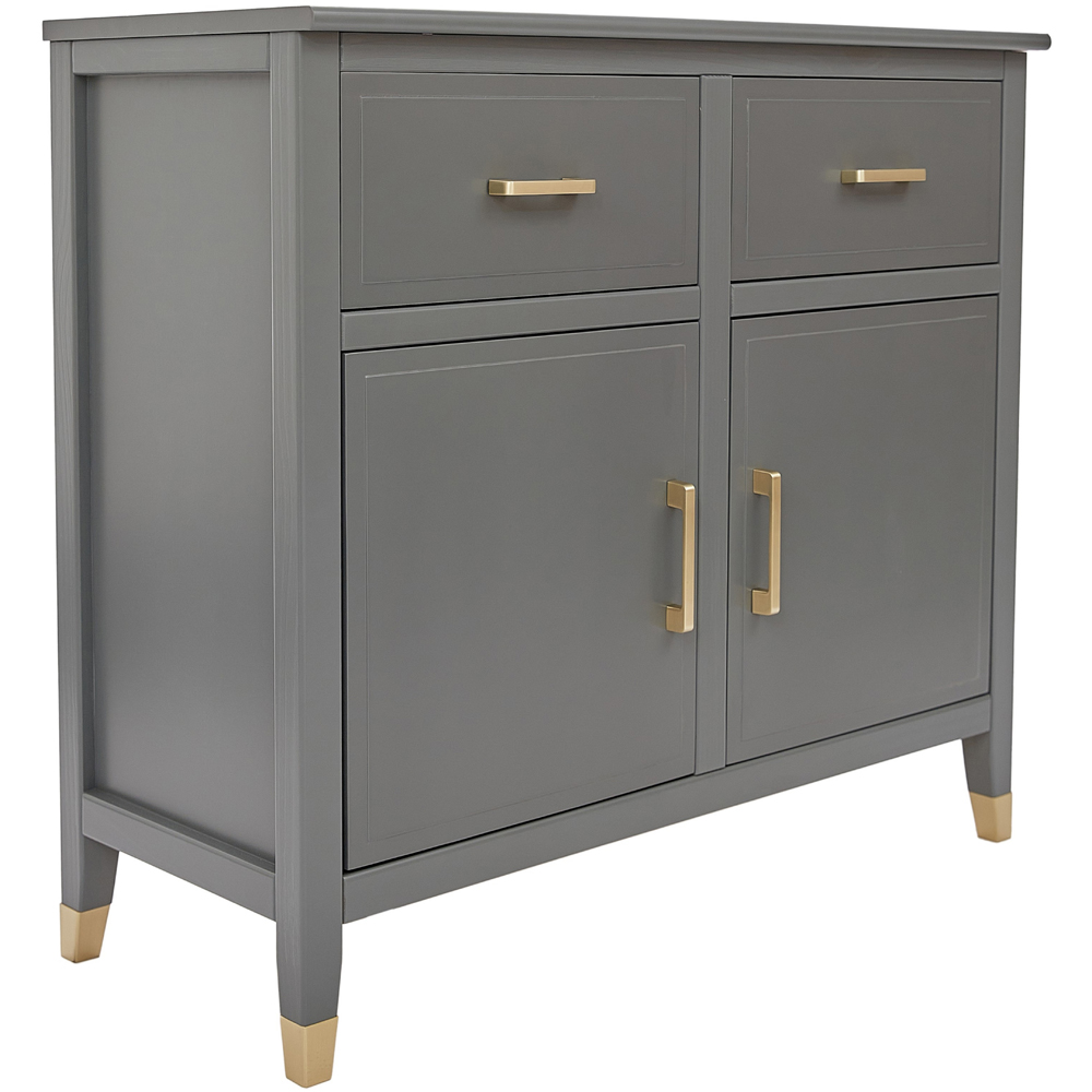 Palazzi 2 Doors 2 Drawers Grey Sideboard Image 2