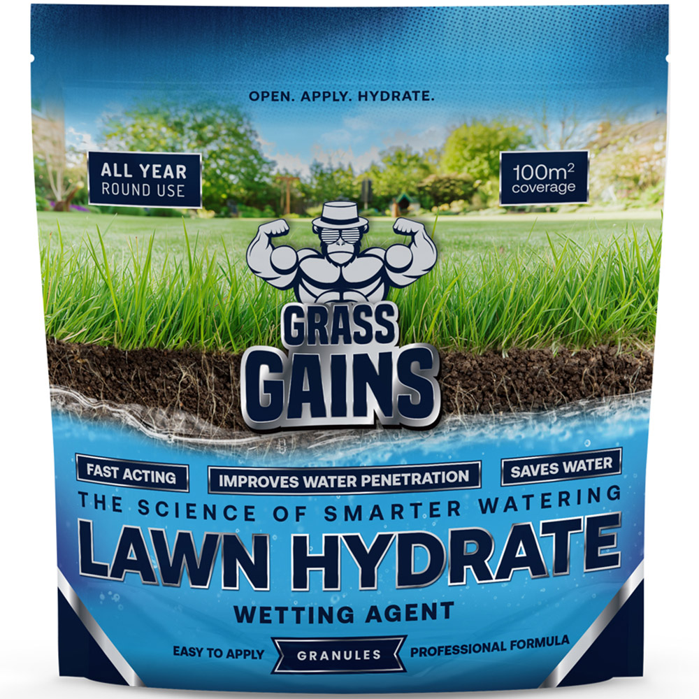 Grass Gains Lawn Hydrate Premium Lawn Feed and Fert Shaker Spring and Summer Revival Bundle Image 2