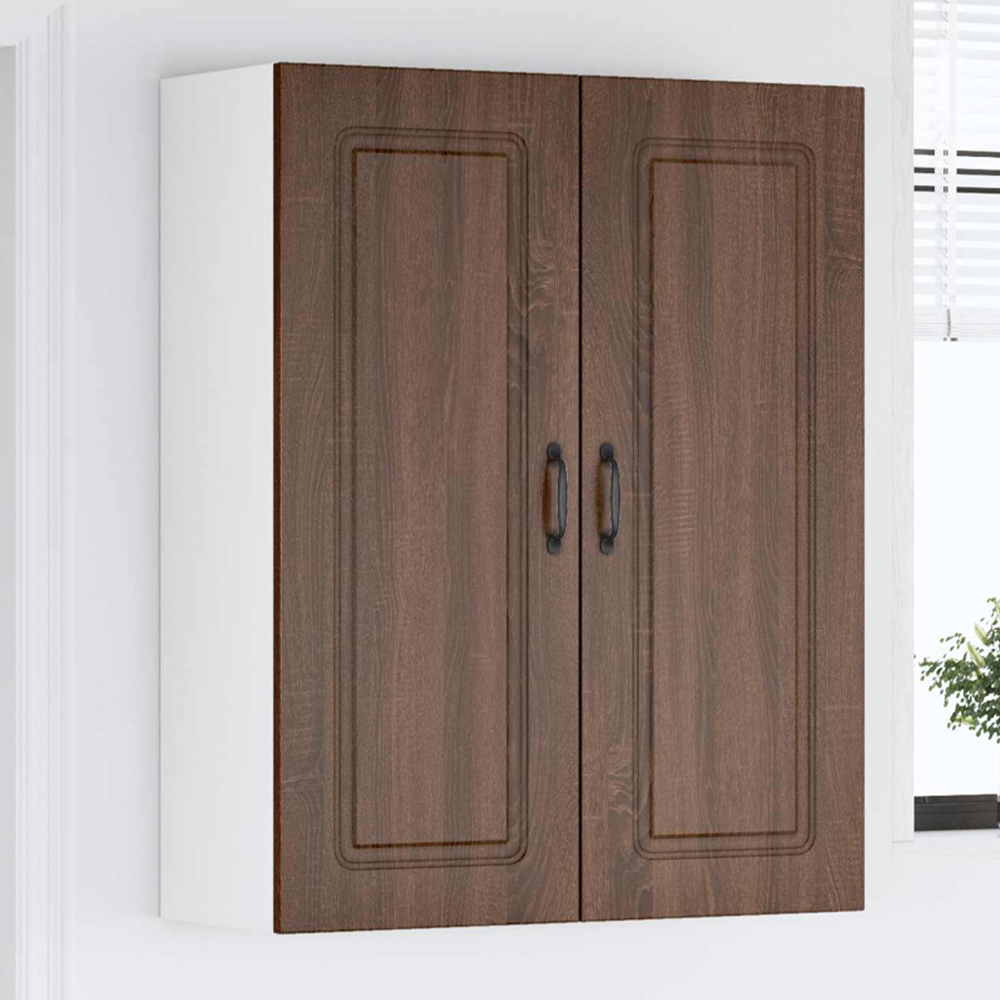 vidaXL 2 Door Grey Sonoma Kitchen Wall Cabinet Image 1