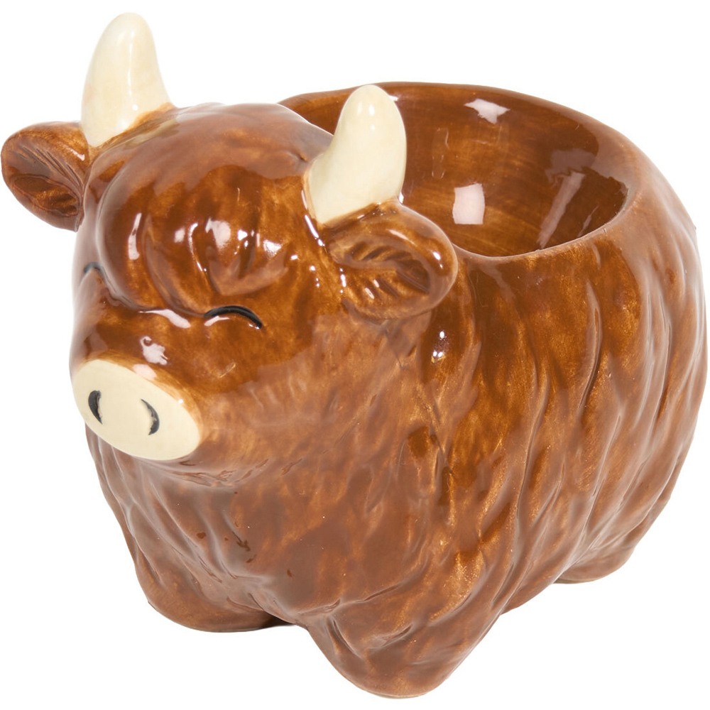 Highland Cow 3D Egg Cup Brown Image 3
