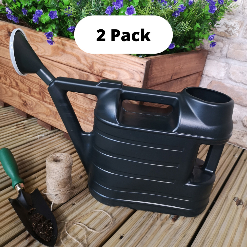 Samuel Alexander Ward Green Garden Watering Can with Rose 6.5L 2 Pack Image 3