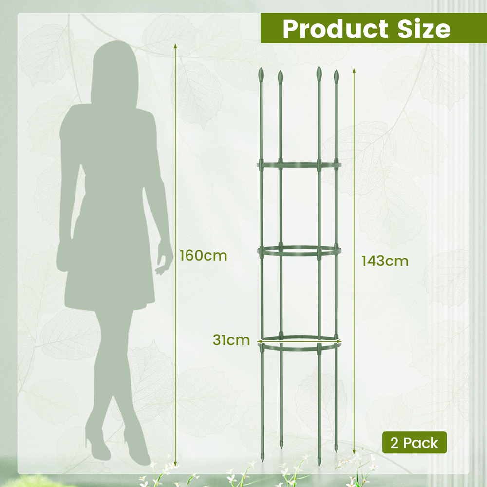 Costway Green Adjustable Garden Trellis 2 Pack Image 9