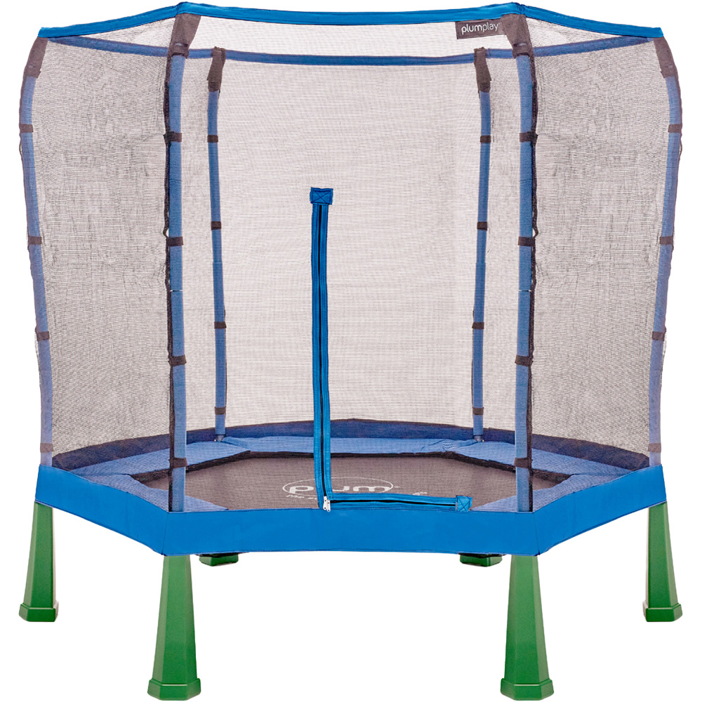 Plum Play Blue 7ft Junior Jumper Springsafe Trampoline with Enclosure Image 1