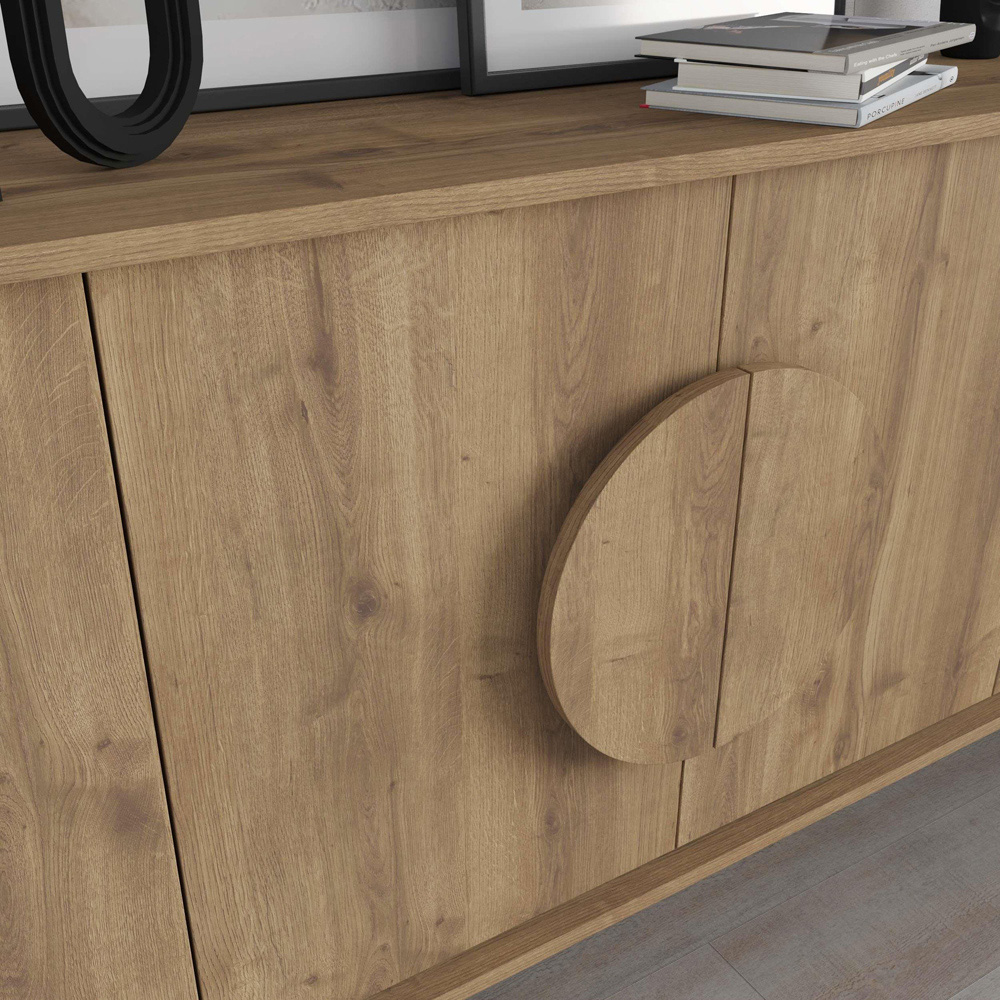 Decortie Gora 4 Door Dark Oak Effect Console Sideboard Image 3