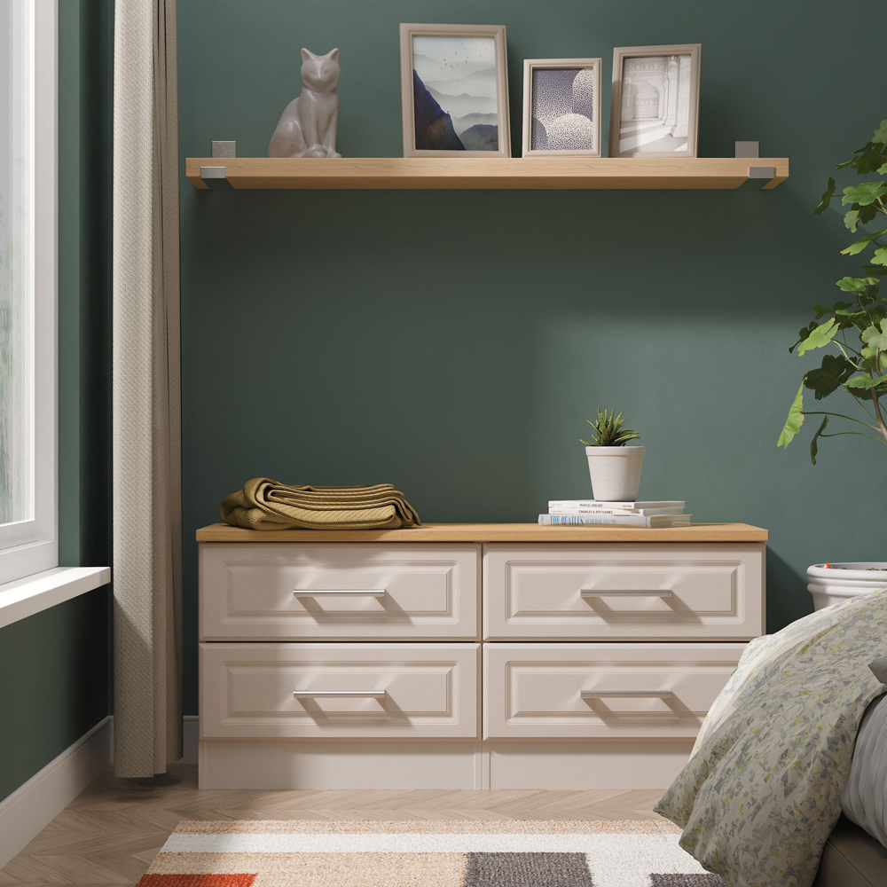 Crowndale Kent 4 Drawer Kashmir Ash and Modern Oak Bed Box Ready Assembled Image 7