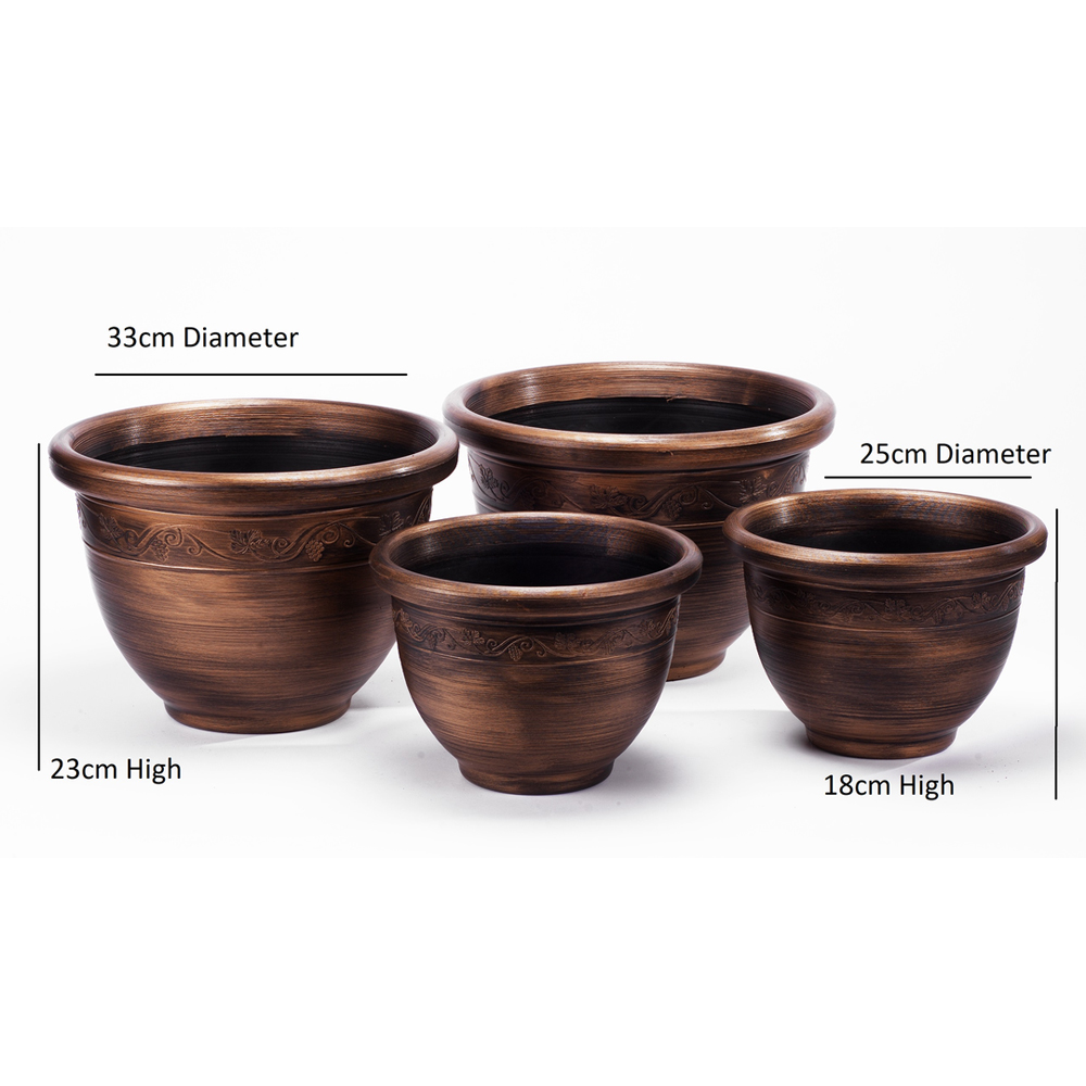 Wenlock Bronze Planters 4 Pack Image 3