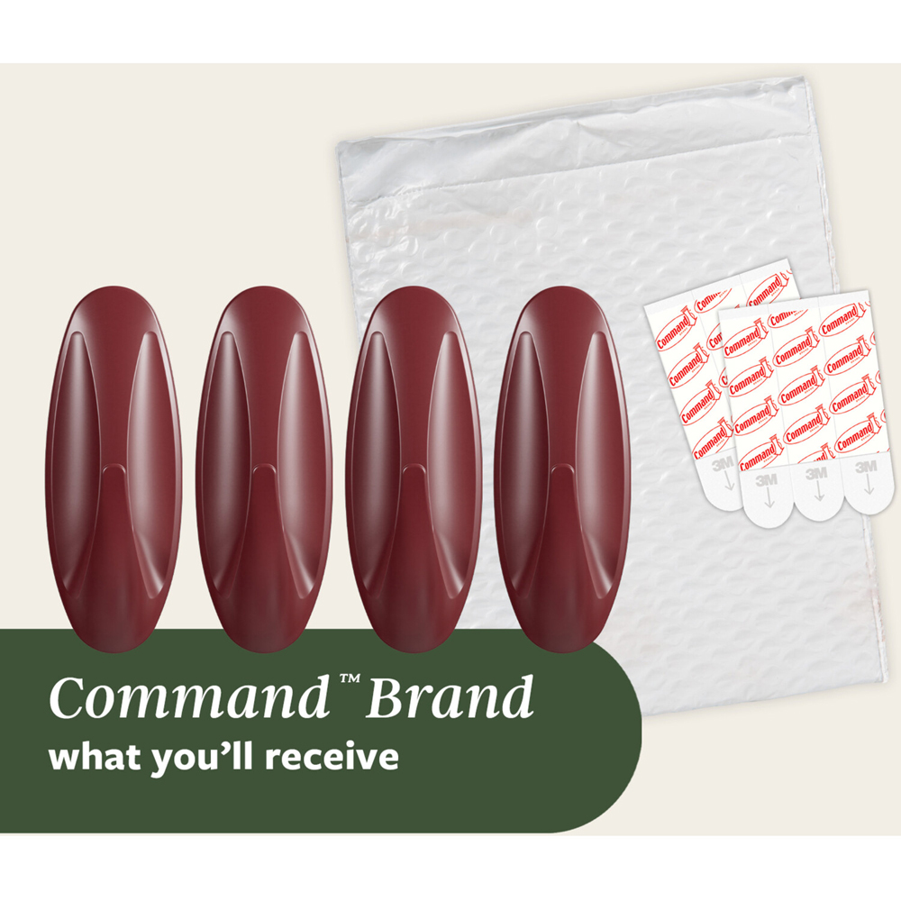 Pack of 4 Command Medium Designer Hooks Mulled Wine Image 8