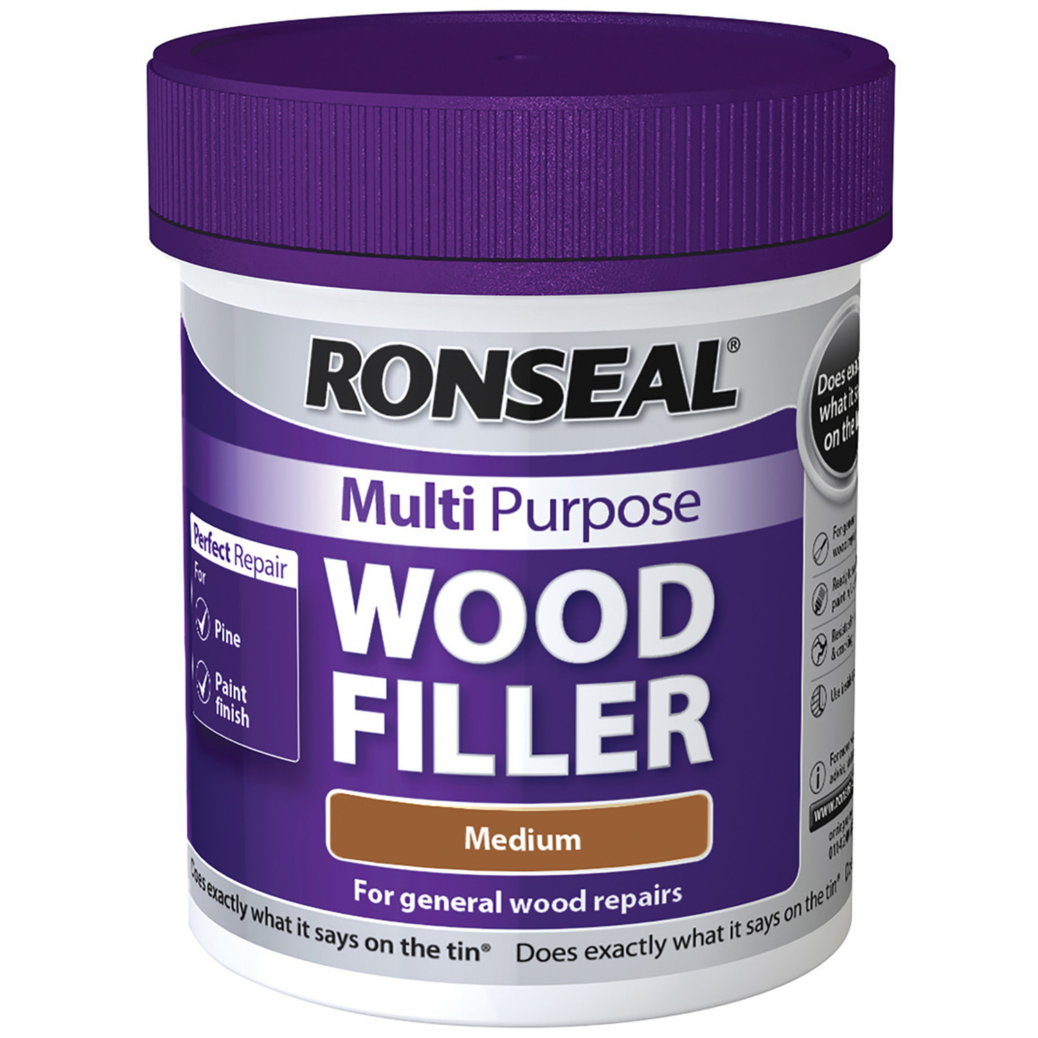 Ronseal Multi Purpose Medium Wood Filler 250g Image