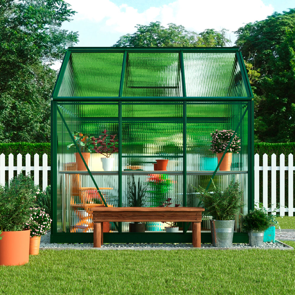 Garden Gear Grey 6.2 x 6.2ft Greenhouse Image 5