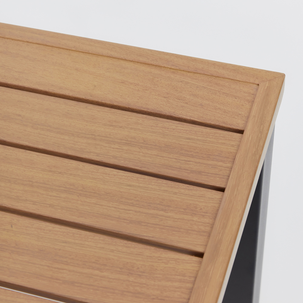 Home Detail Porto 6 Seater Black Corner Garden Sofa Set with Polywood Table Image 6