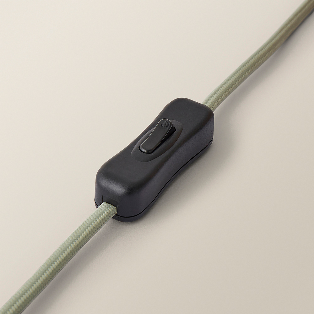 ValueLights Wiggle Lilac and Moss Green Pleated Scallop Shade Table Lamp and LED Bulb Image 4