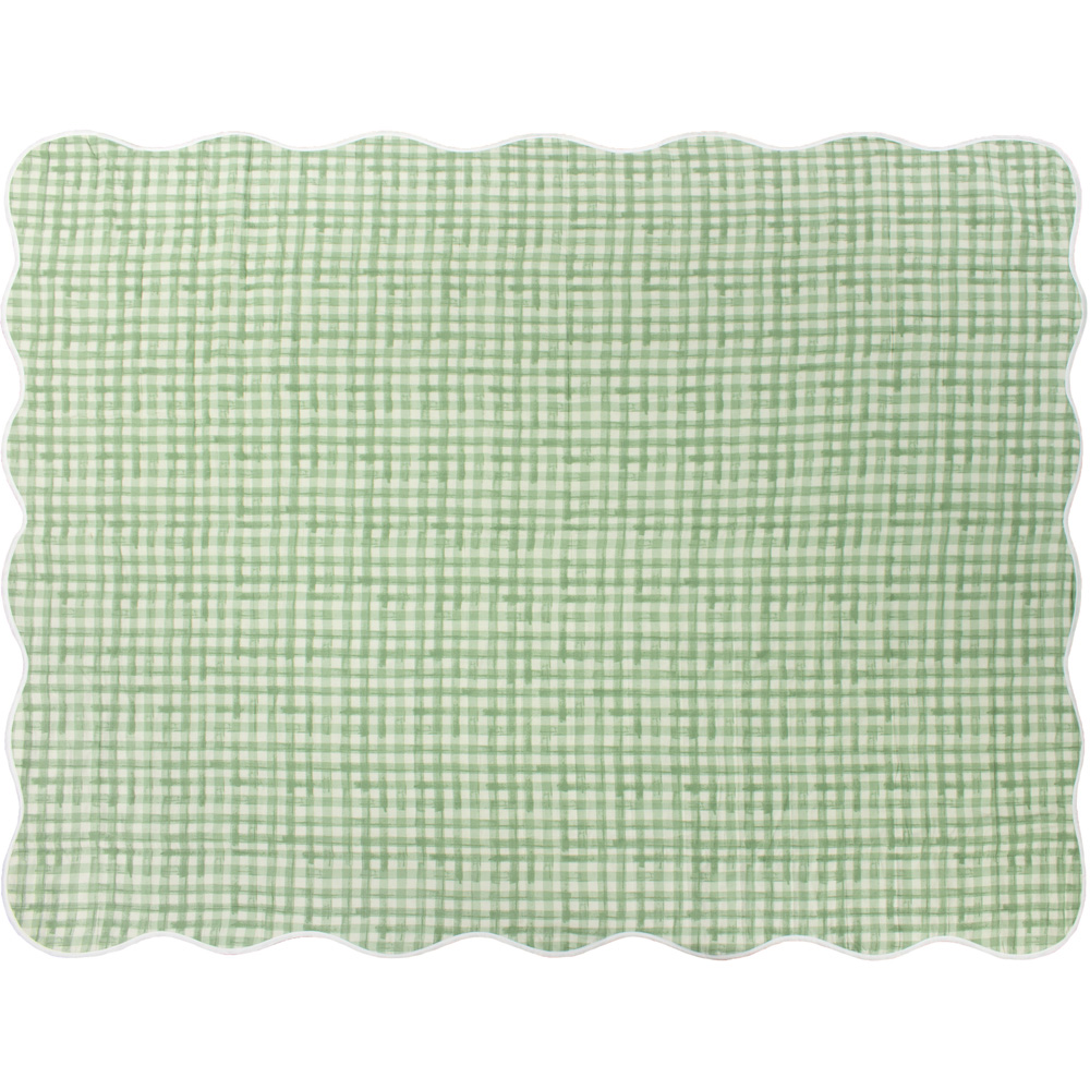 Furn Sage Scallop Quilted Bedspread 265 x 265cm Image 2