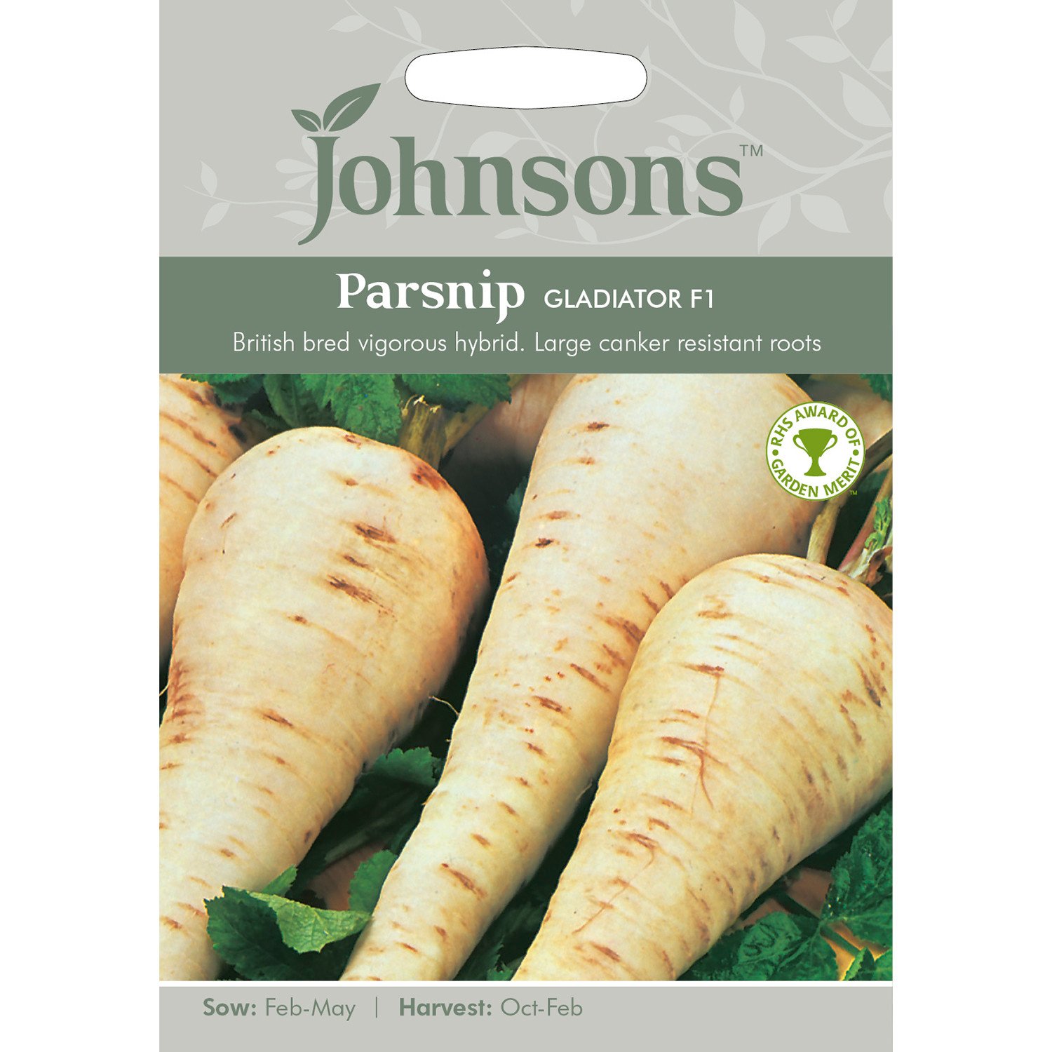 Johnsons Gladiator F1 Parsnip Seeds Image 2