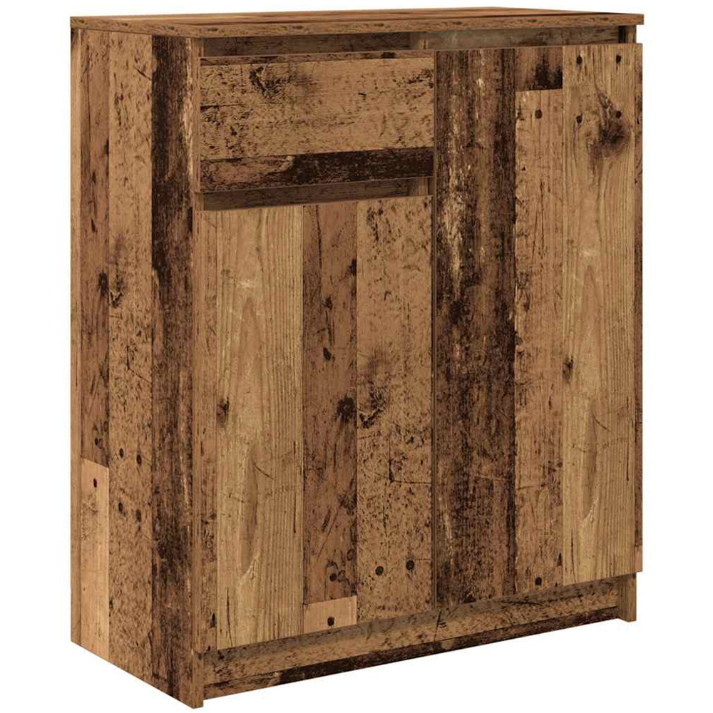 vidaXL 2 Door Single Drawer Old Wood Sideboard Image 2