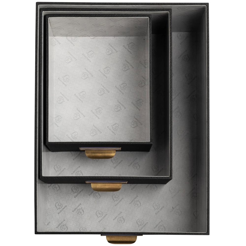 Exacompta OfficeByMe Black Storage Box Set of 3 Image 8