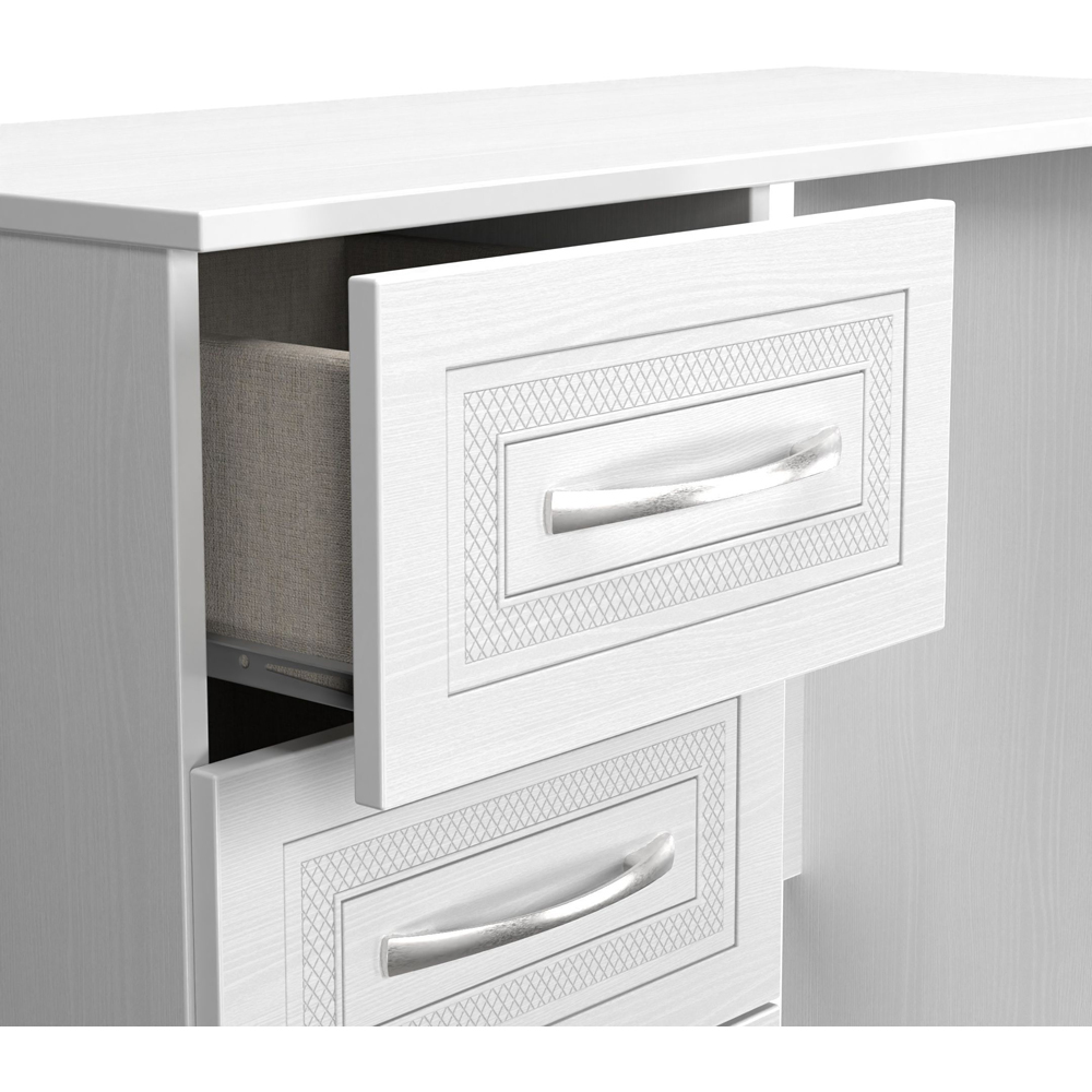 Crowndale Dorset 3 Drawer Signature White Vanity Dressing Table Ready Assembled Image 6