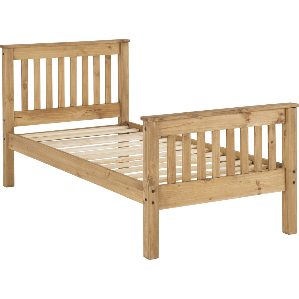 Seconique Monaco Single Distressed Waxed Pine High End Bed Image 2