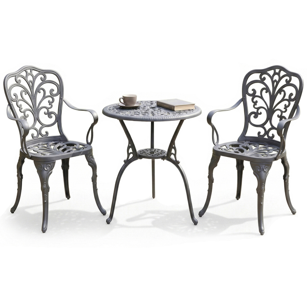 Centurion Supports Bangui 2 Seater Bistro Set Grey Image 2
