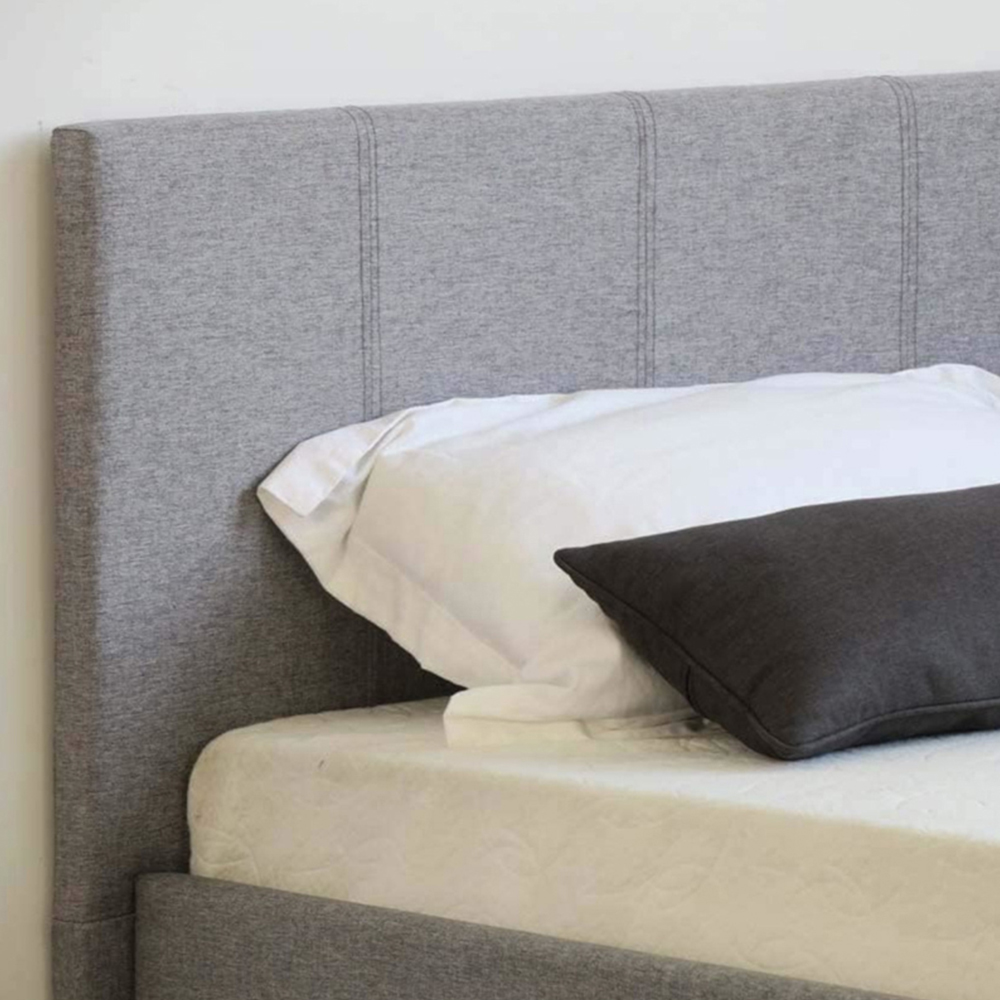 Home Treats Single Grey Ottoman Bed with Mattress Image 3