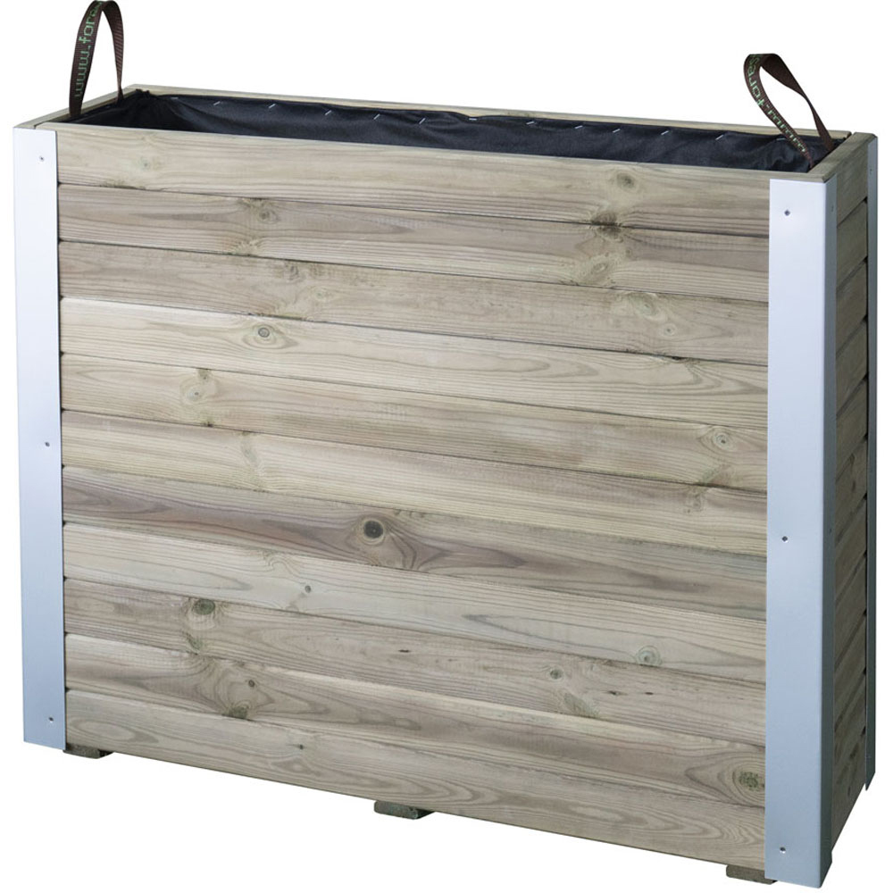 Cerland Bambou Wooden Tall Rectangular Planter 100cm Image 3