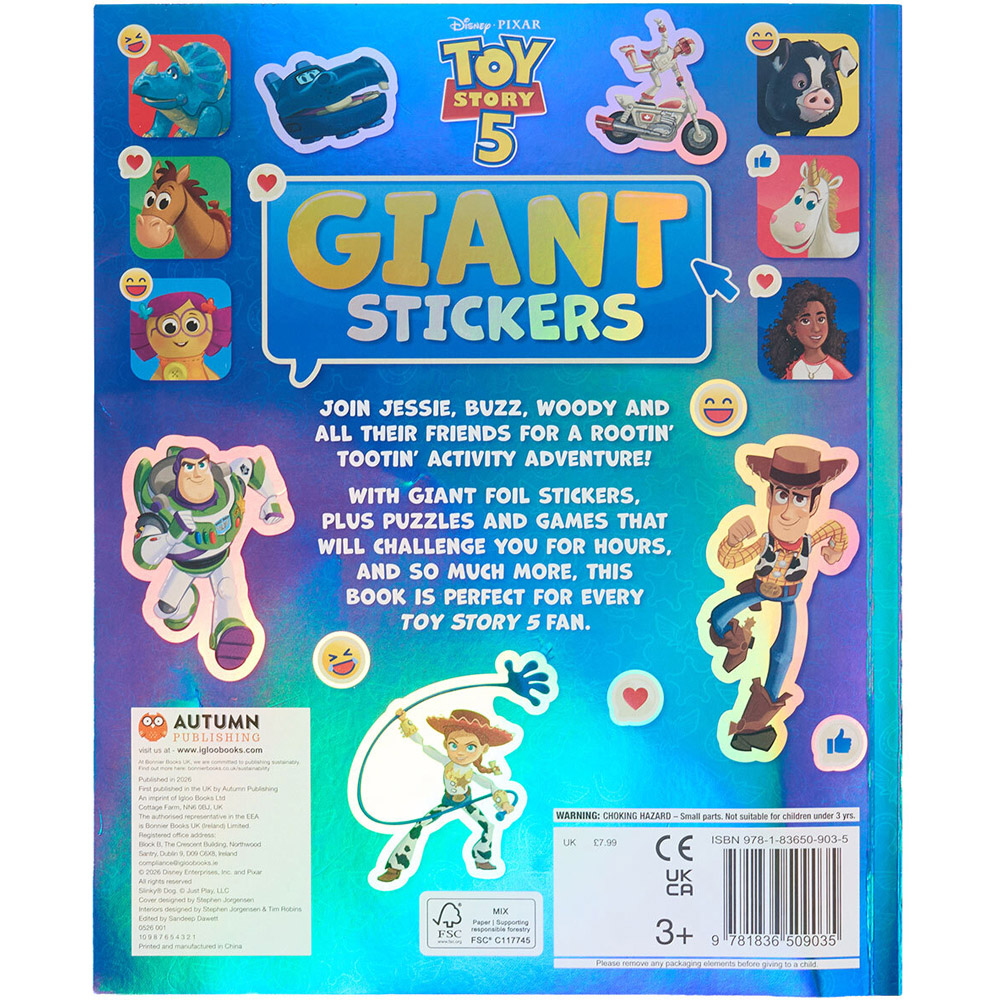 Disney Toy Story 5 Giant Stickers Book Image 2