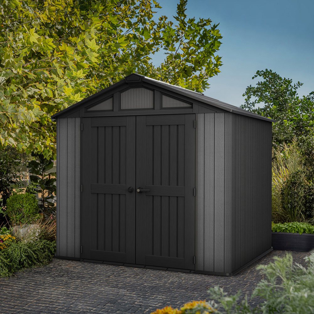 Keter Stronghold 8 x 8ft Grey Apex Garden Shed Image 2