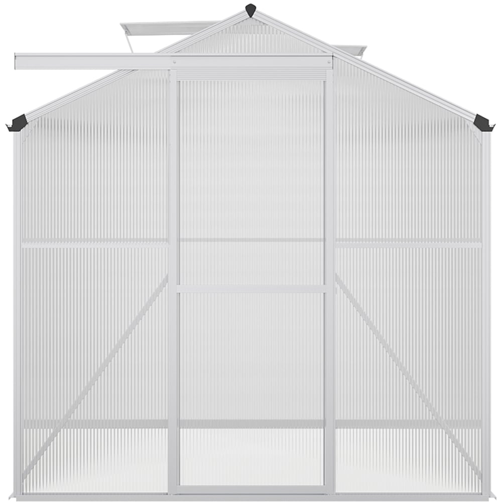 Living and Home Aluminium Polycarbonate 6.2 x 10.3ft Greenhouse Image 4