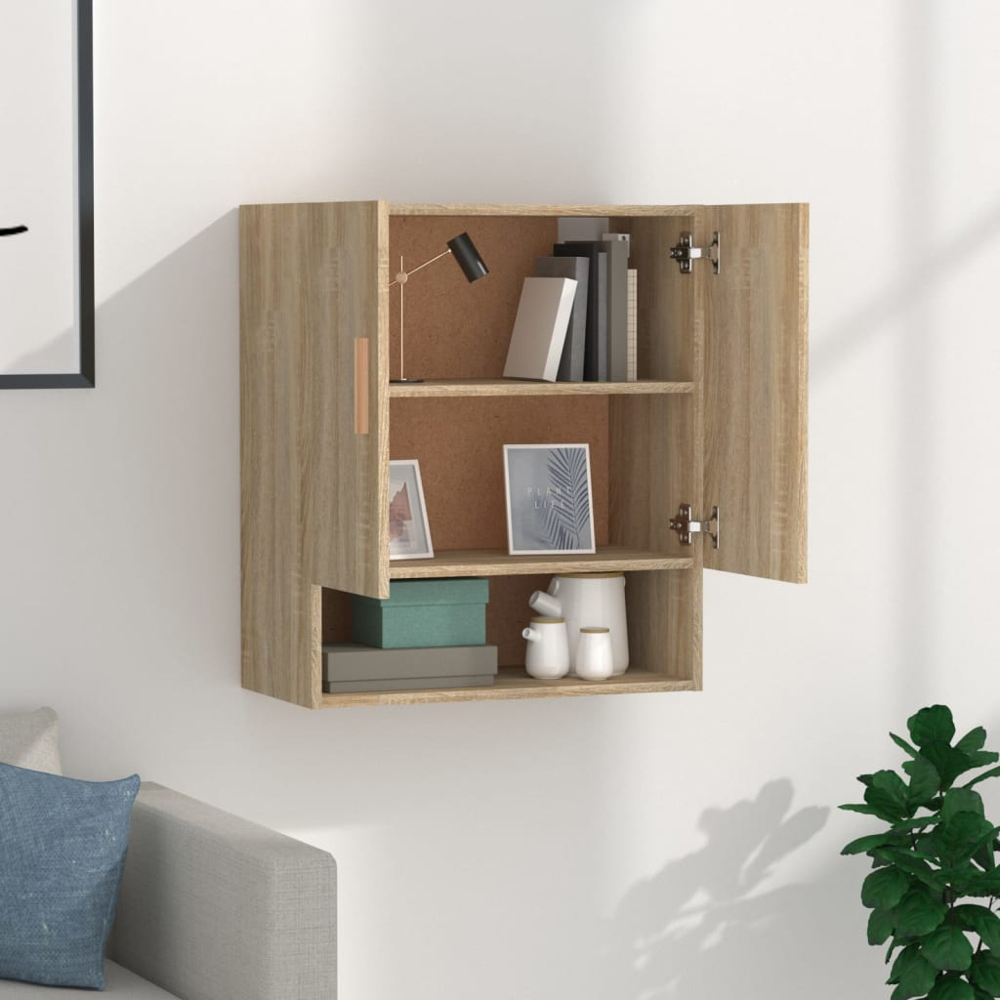 vidaXL 2 Door Single Shelf Sonoma Oak Wall cabinet Image 6