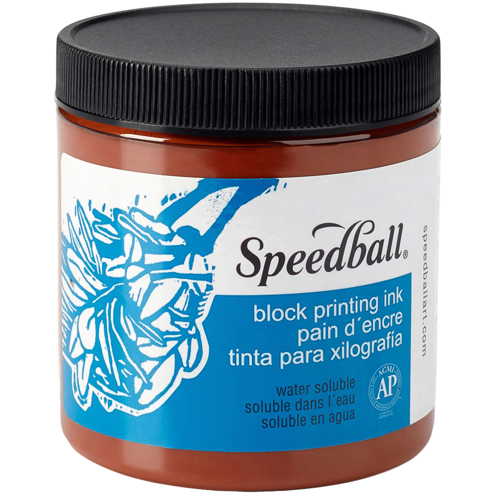 Speedball Brown Water Soluble Block Ink 236.5ml Image
