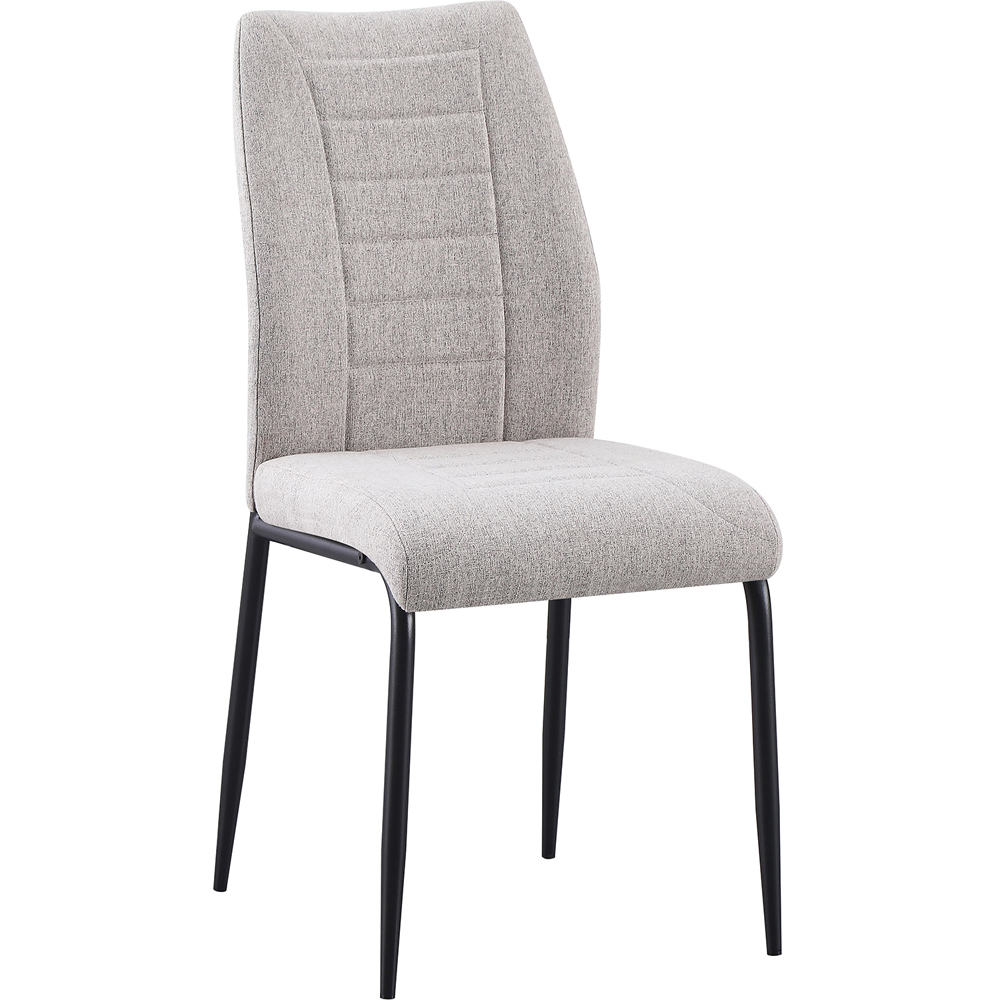 Seconique Chilton Set of 4 Grey Fabric Dining Chair Image 3
