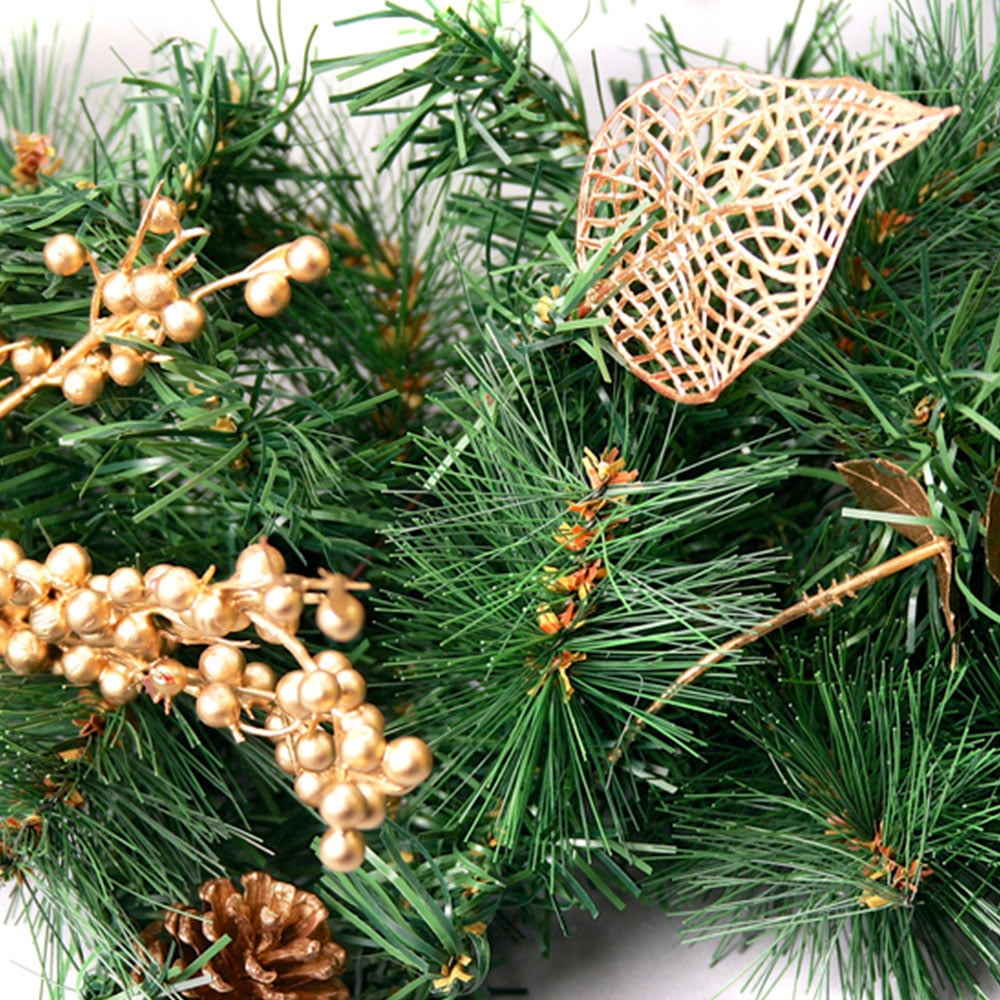 Best Artificial Gold Christmas Garland 270cm Image 6