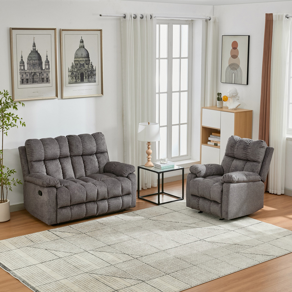 Furniture One 3 Seater Manual Recliner Sofa Set | Wilko