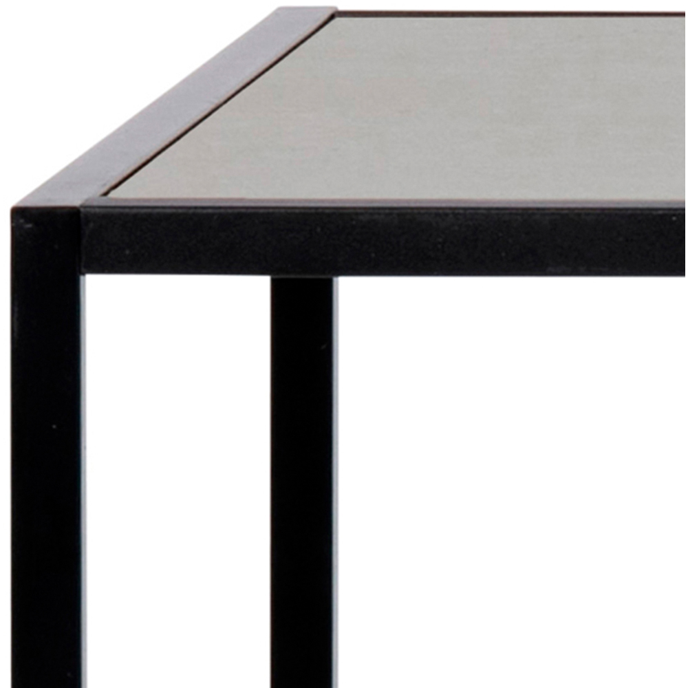 Florence Seaford Black Ash Top Metal Bar Table Image 5