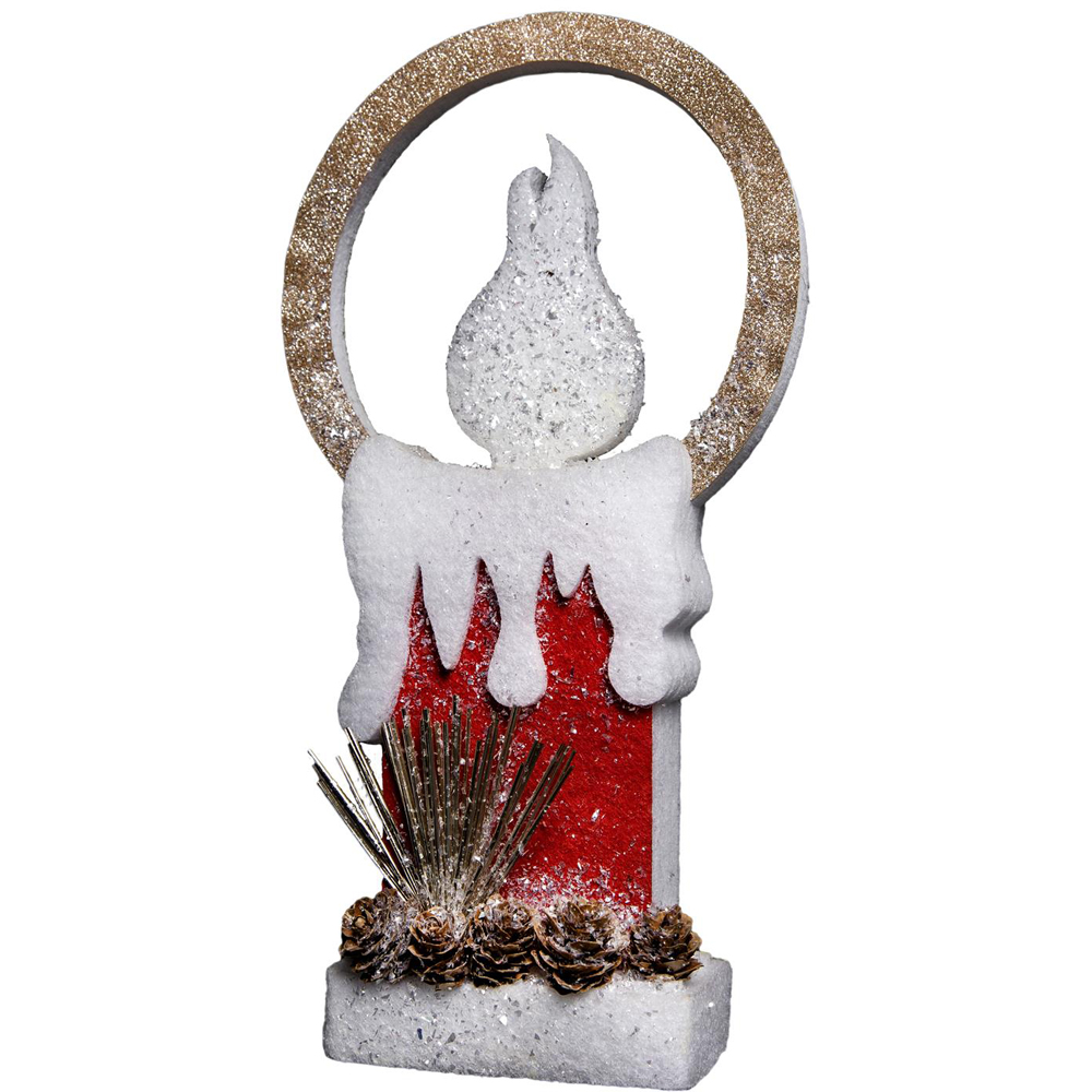 Shatchi Red Foam LED Candle Christmas Decoration Image 1