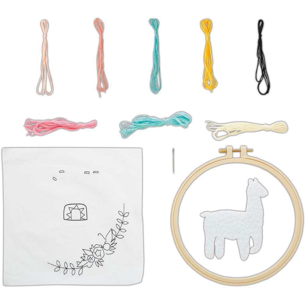 Simply Make Llama Embroidery Kit Image 3