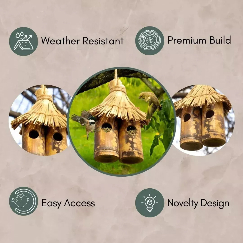 Marco Paul Bamboo Tiki Bird House Image 7