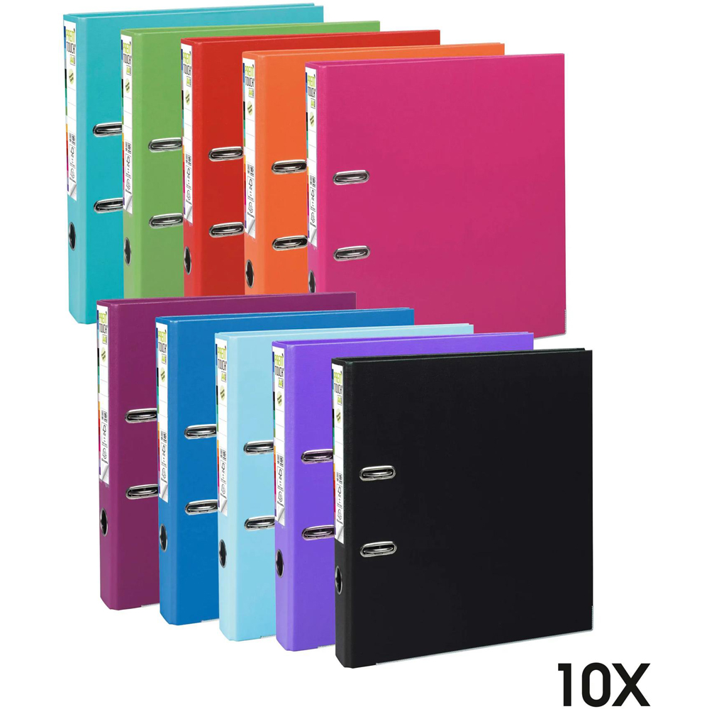 Exacompta PremTouch A4 Multicolour Maxi Lever Arch File 10 Pack Image 7