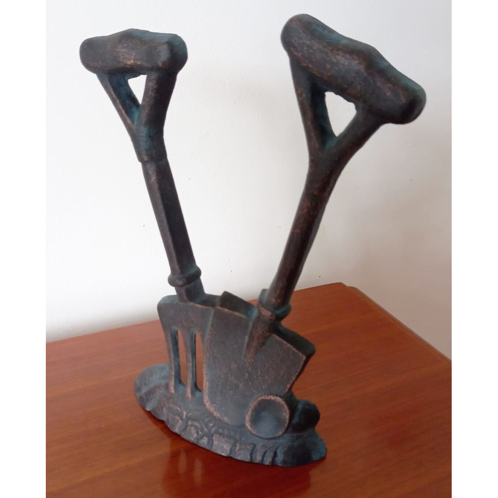 Inspirational Gifting Spade and Fork Cast Iron Decorative Doorstop Image 6