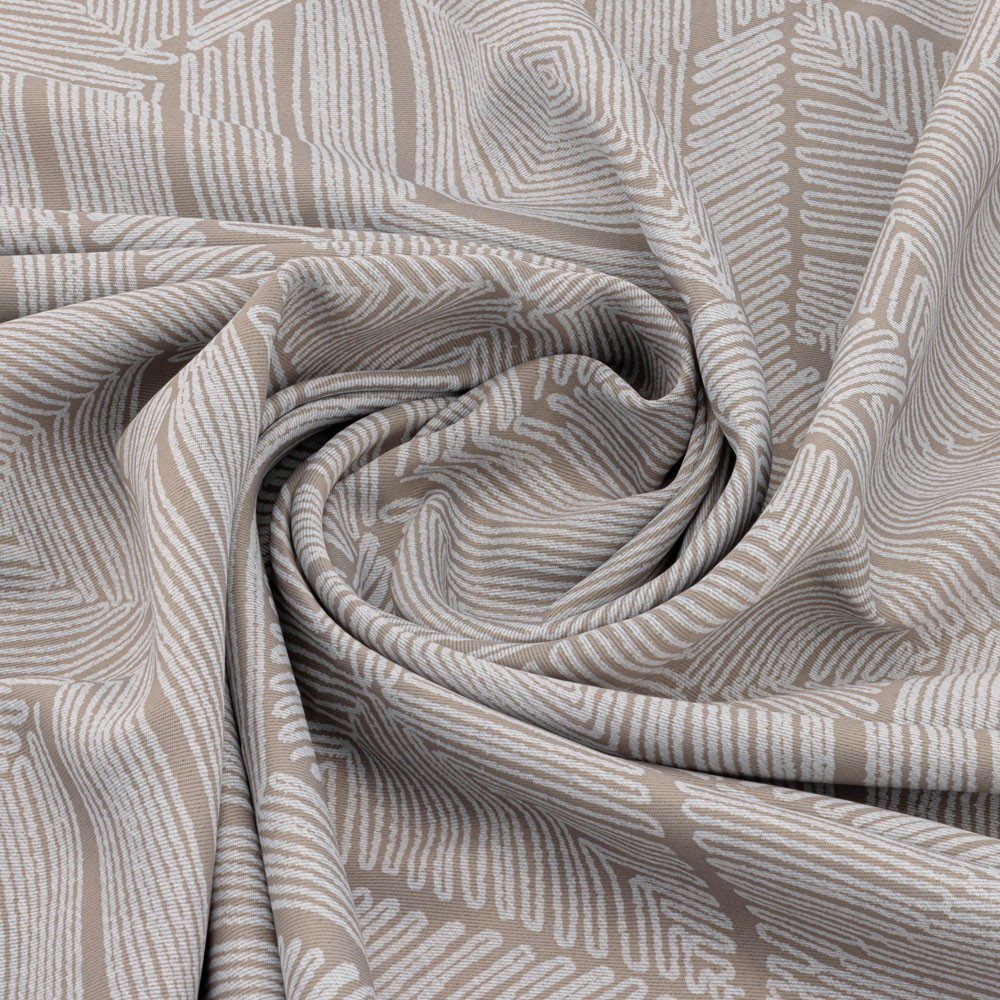 Alan Symonds Cream Geometric Aztec Print Blackout Ring Top Eyelet Curtains 229 x 183cm Image 5