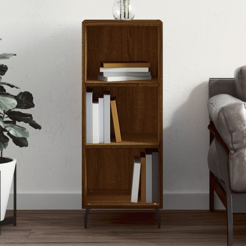 vidaXL 3 Shelf Brown Oak Sideboard Image 1