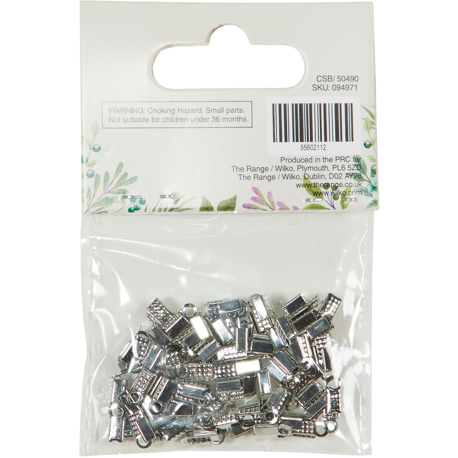 Pack of 100 Art Studio Silver Cord Ends Image 3